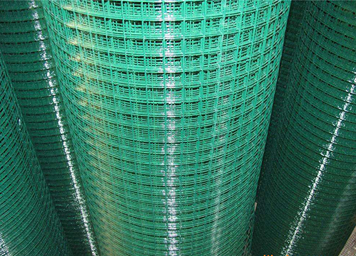 Plastic coated welded wire mesh